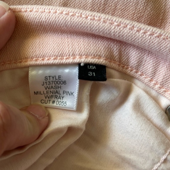 Veronica Beard Debbie Skinny Jeans 10” High Rise Millennial Pink Size 31 - Picture 4 of 12